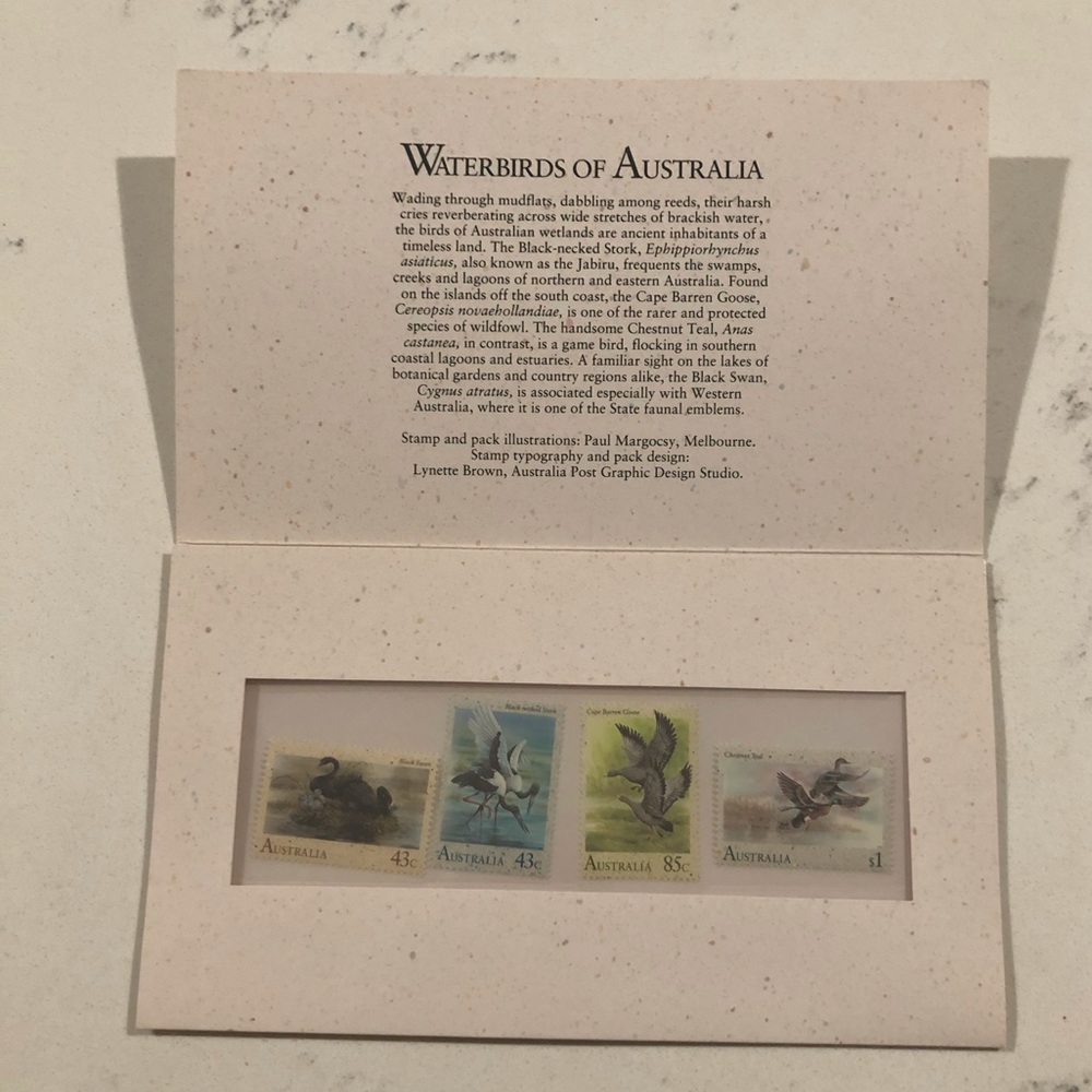 Stamps “Waterbirds of Australia.” Set of 4.
